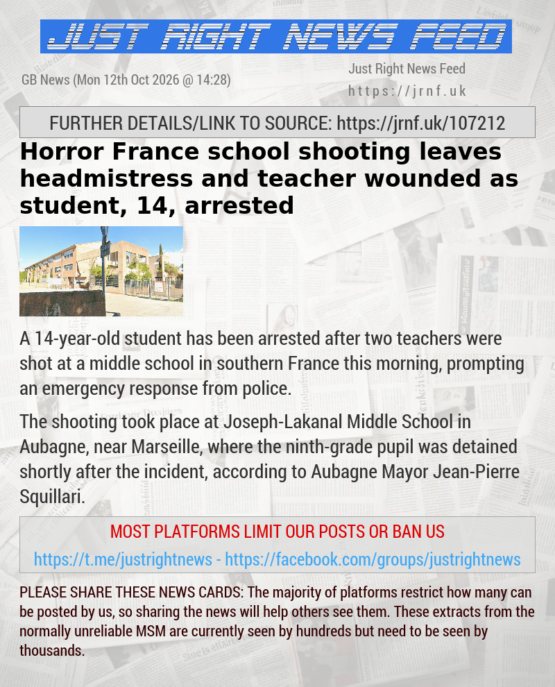 Horror France school shooting leaves headmistress and teacher wounded as student, 14, arrested