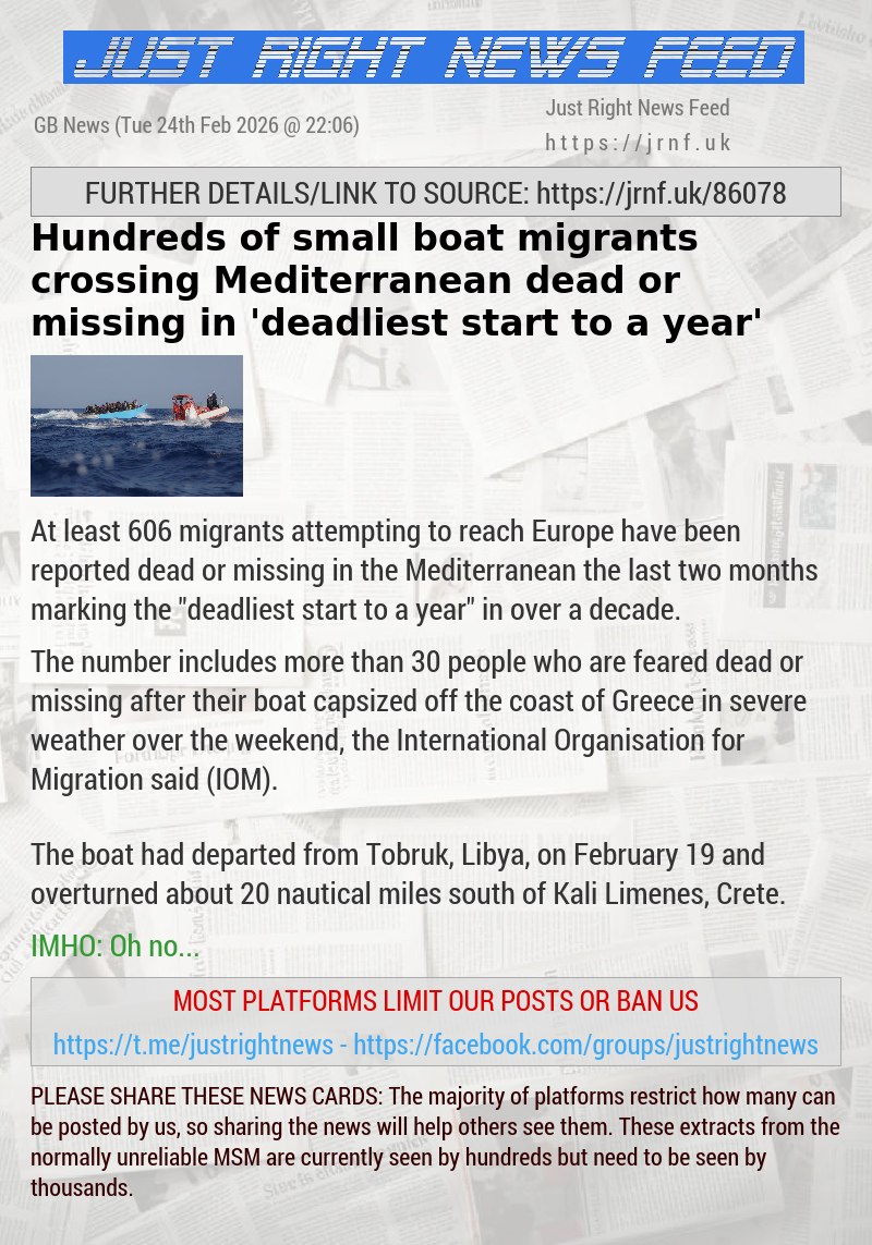 Hundreds of small boat migrants crossing Mediterranean dead or missing in ’deadliest start to a year’