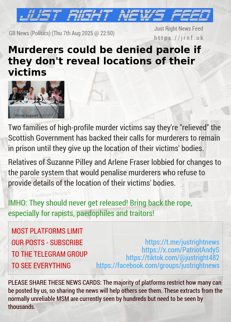 Murderers could be denied parole if they don’t reveal locations of their victims