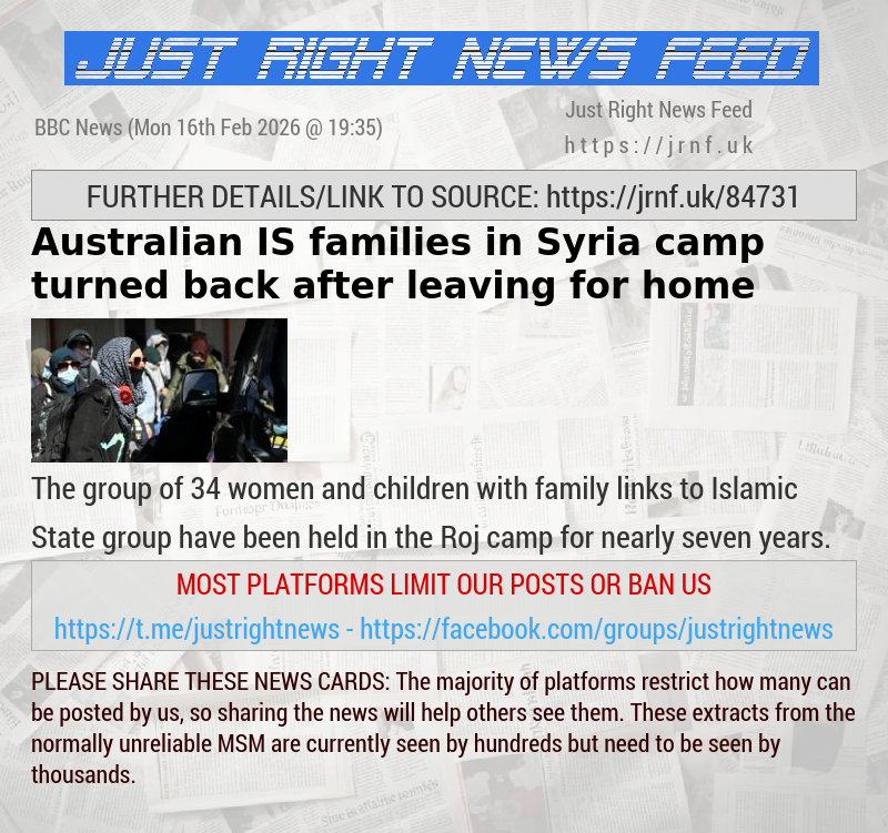 Australian IS families in Syria camp turned back after leaving for home