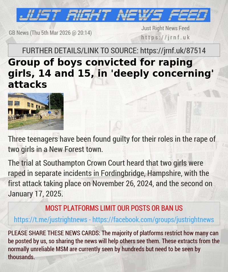 Group of boys convicted for raping girls, 14 and 15, in ’deeply concerning’ attacks