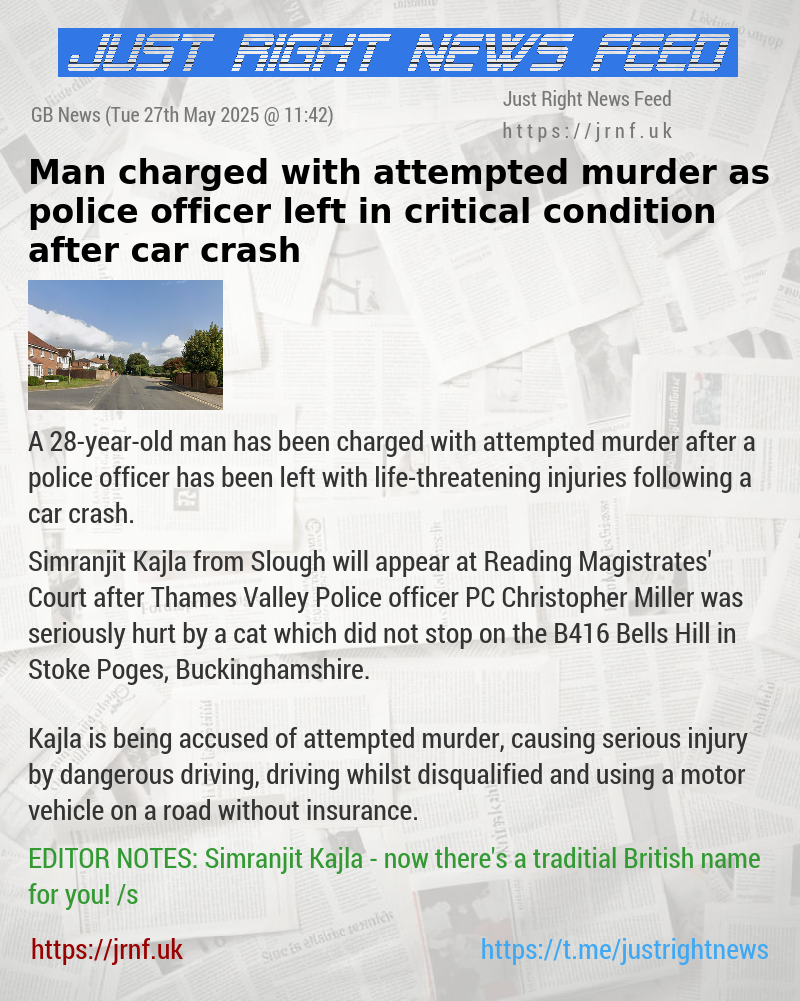 Man charged with attempted murder as police officer left in critical condition after car crash