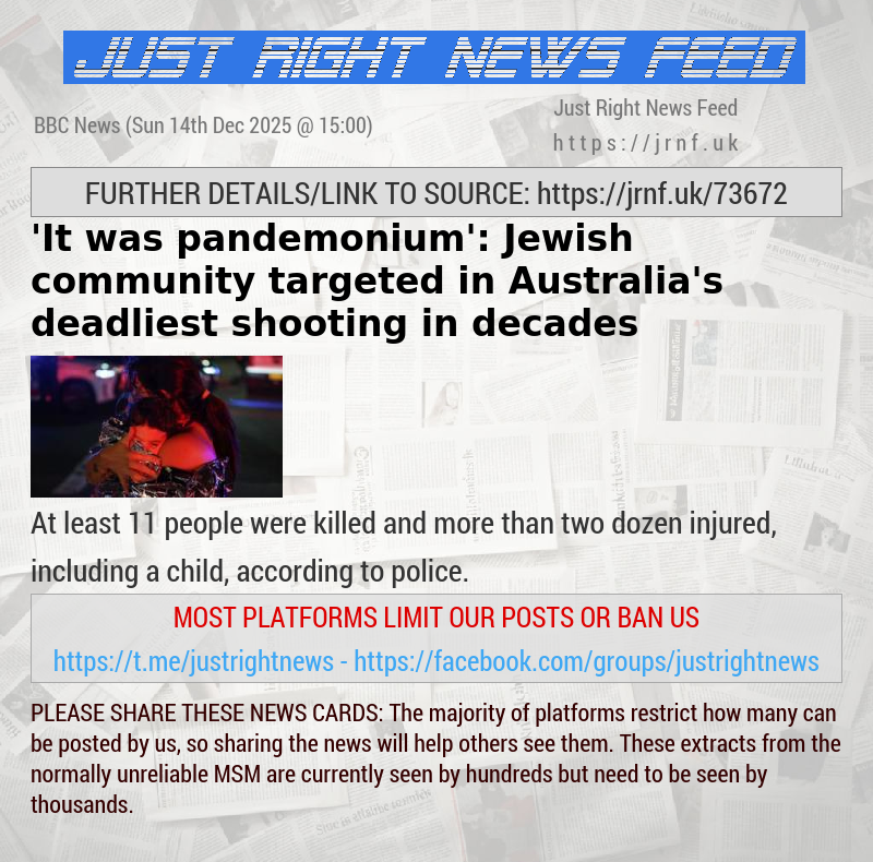 ’It was pandemonium’: Jewish community targeted in Australia’s deadliest shooting in decades