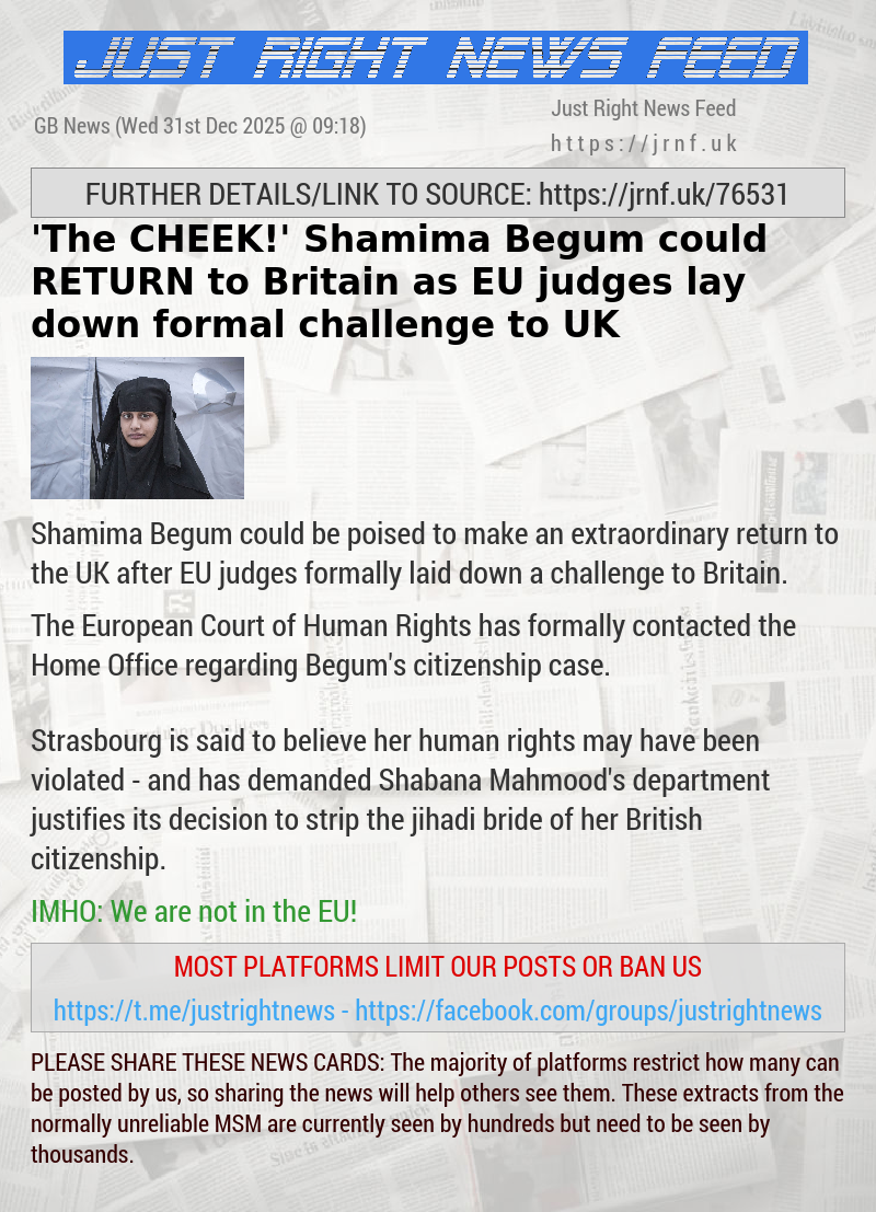 ’The CHEEK!’ Shamima Begum could RETURN to Britain as EU judges lay down formal challenge to UK