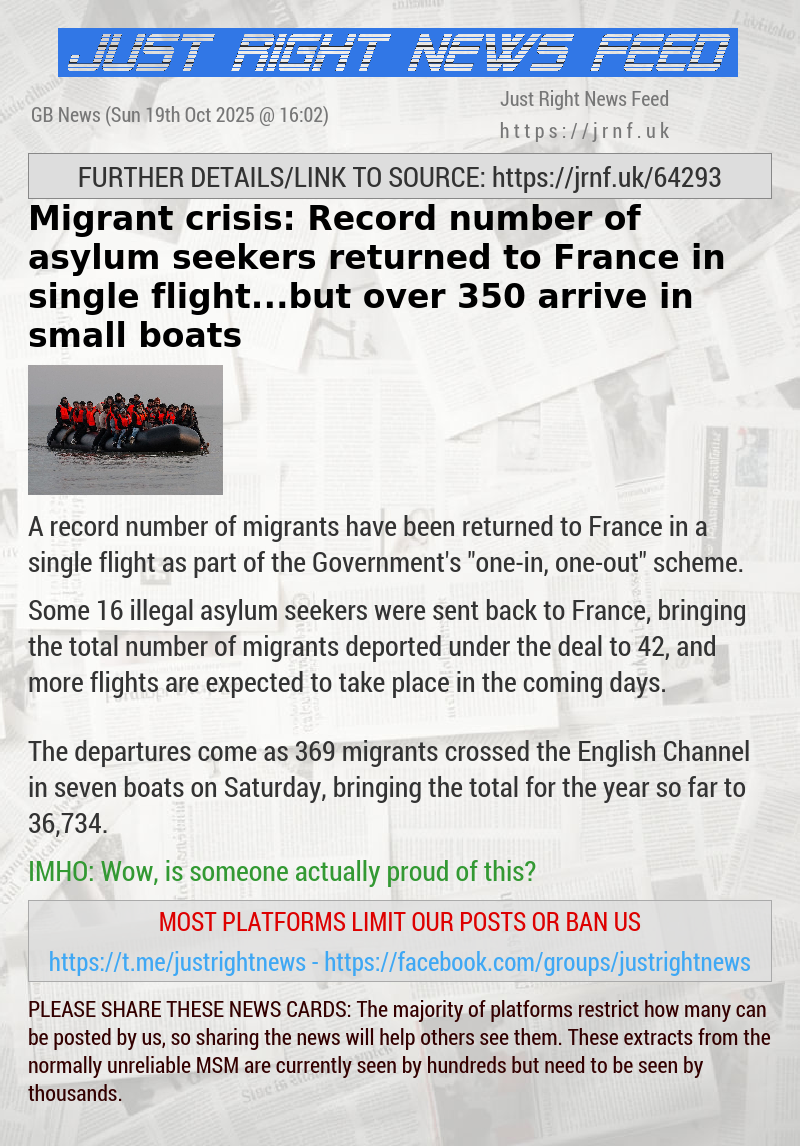 Migrant crisis: Record number of asylum seekers returned to France in single flight...but over 350 arrive in small boats