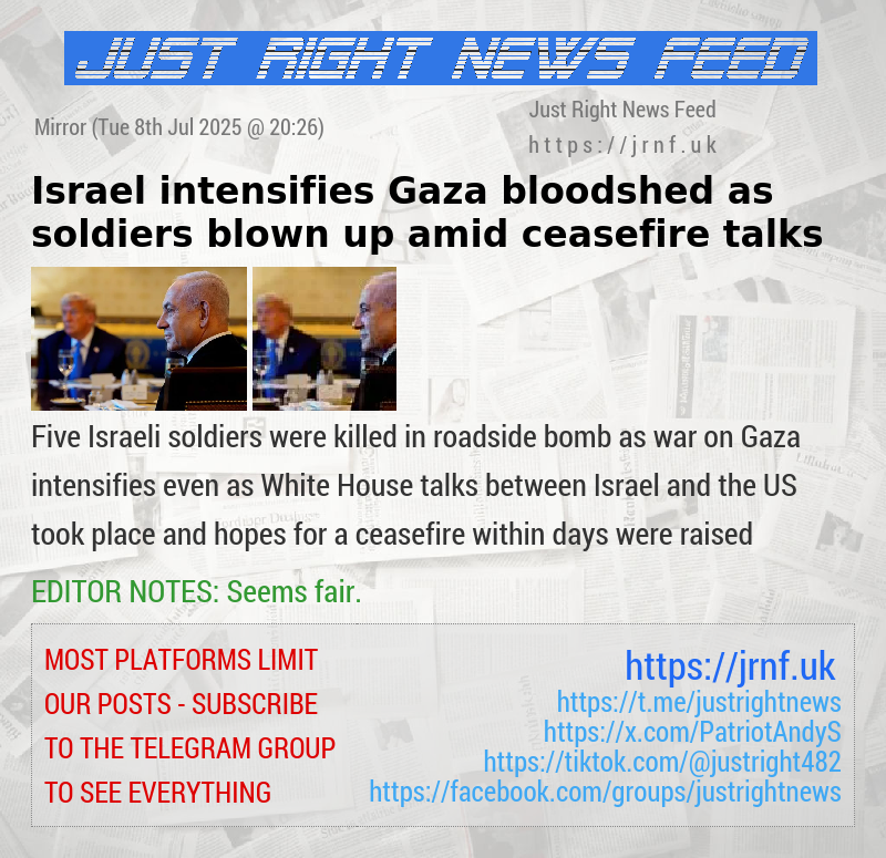 Israel intensifies Gaza bloodshed as soldiers blown up amid ceasefire talks