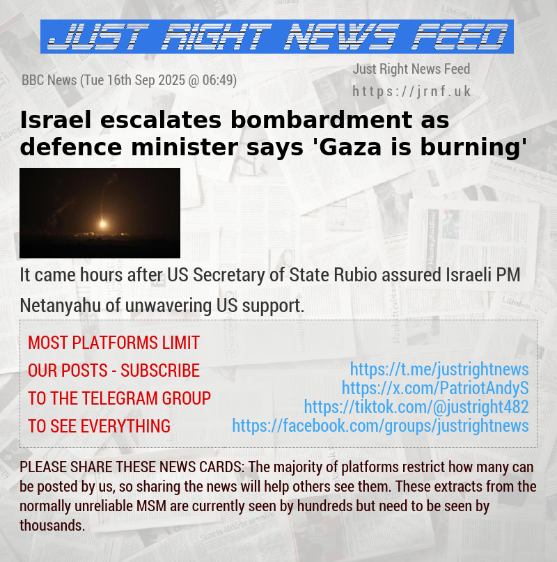 Israel escalates bombardment as defence minister says ’Gaza is burning’