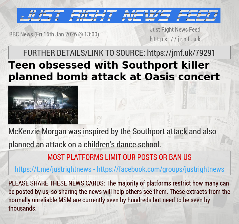 Teen obsessed with Southport killer planned bomb attack at Oasis concert