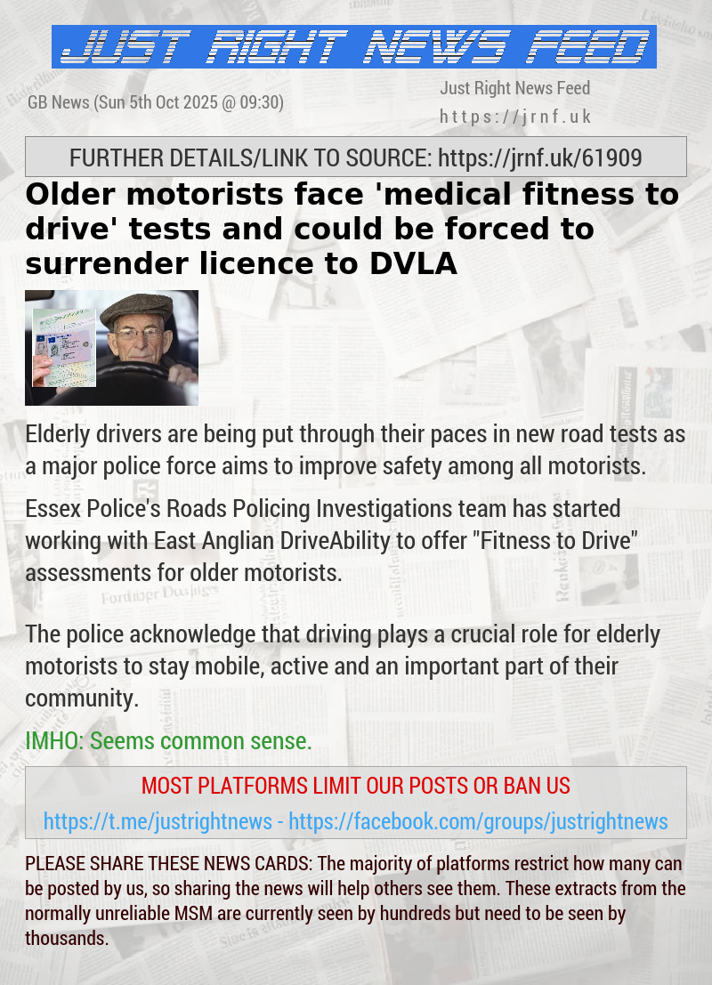 Older motorists face ’medical fitness to drive’ tests and could be forced to surrender licence to DVLA