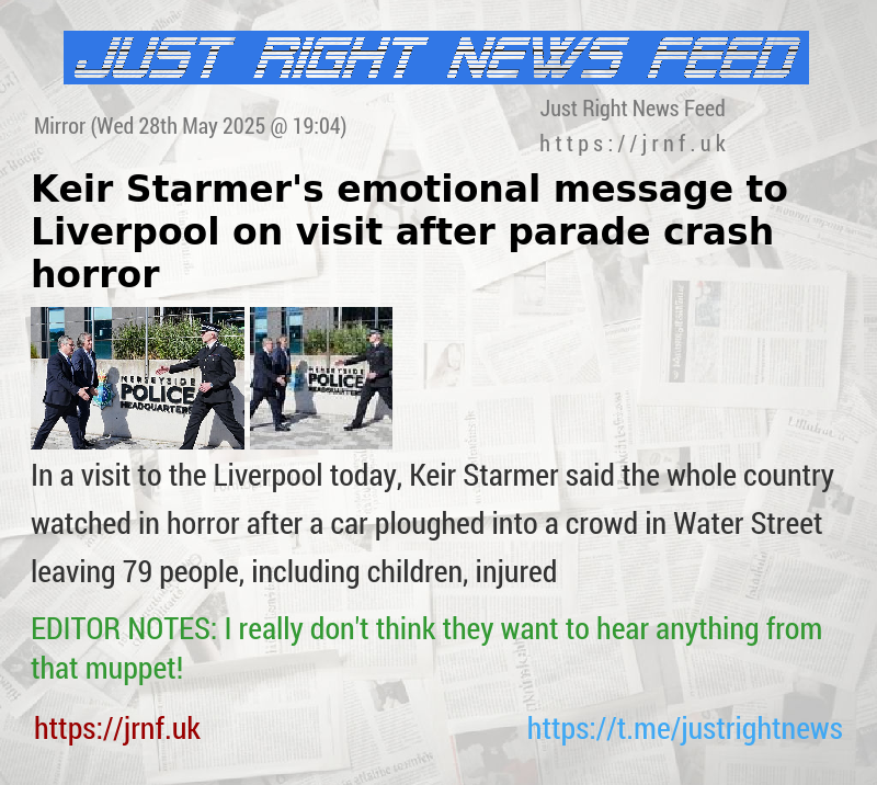 Keir Starmer’s emotional message to Liverpool on visit after parade crash horror