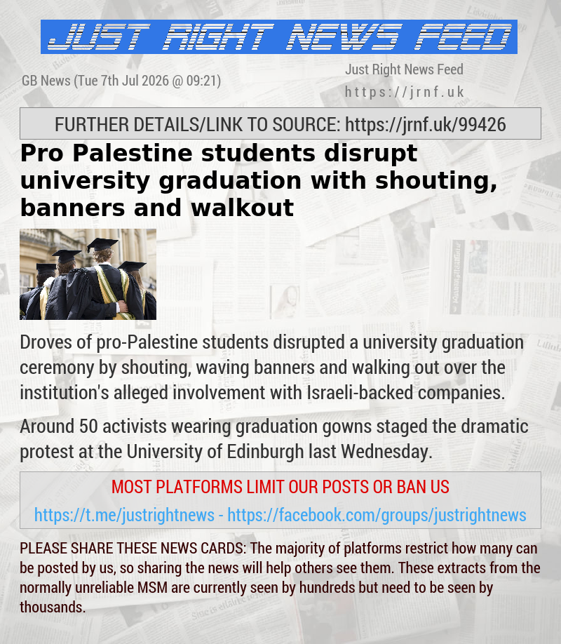 Pro—Palestine students disrupt university graduation with shouting, banners and walkout