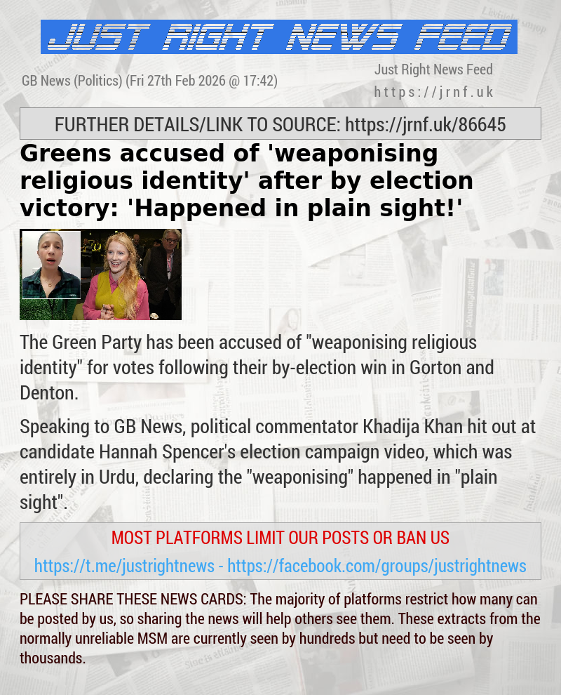 Greens accused of ’weaponising religious identity’ after by—election victory: ’Happened in plain sight!’