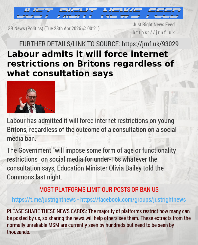 Labour admits it will force internet restrictions on Britons — regardless of what consultation says