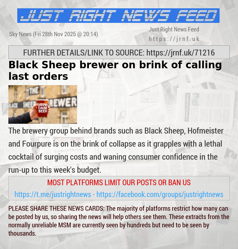 Black Sheep brewer on brink of calling last orders