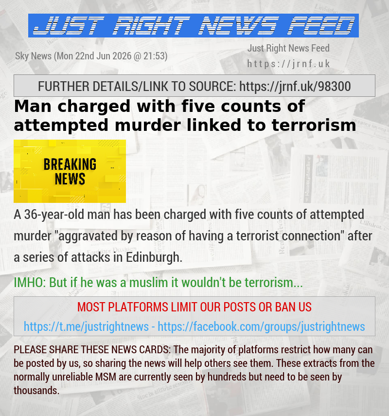 Man charged with five counts of attempted murder linked to terrorism