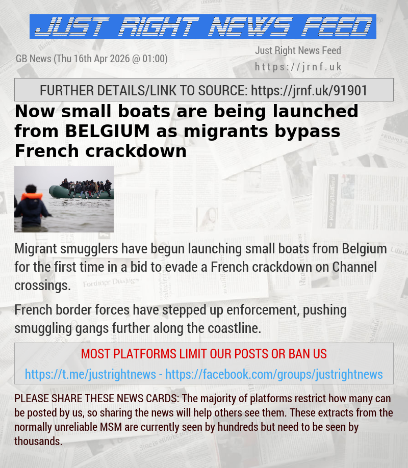 Now small boats are being launched from BELGIUM as migrants bypass French crackdown
