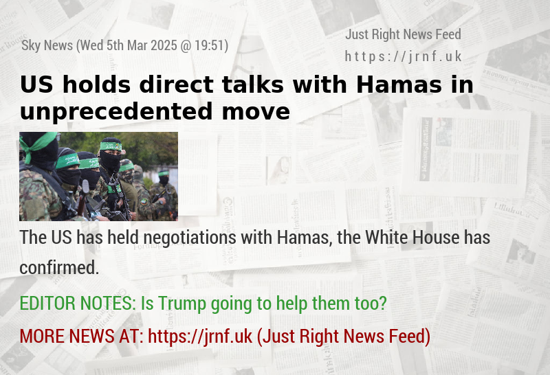 US holds talks with Hamas