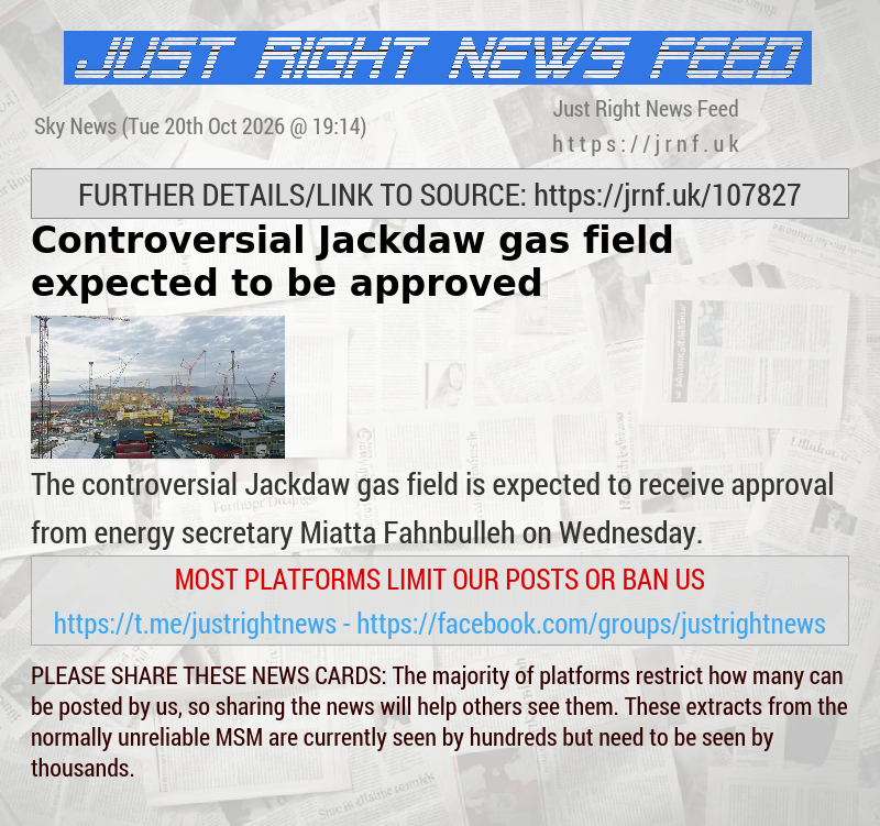 Controversial Jackdaw gas field expected to be approved