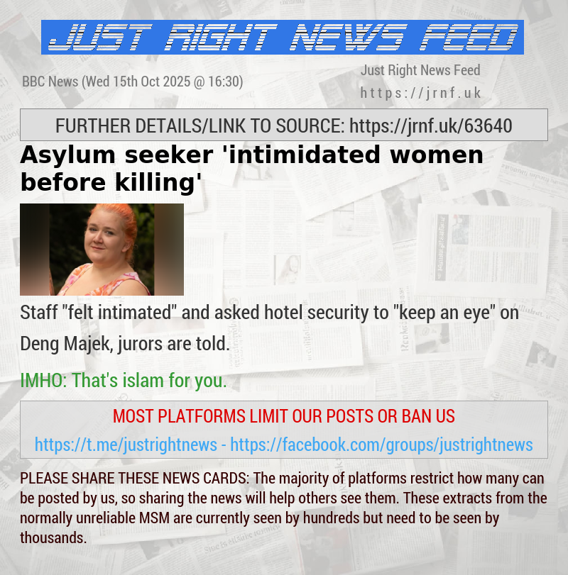 Asylum seeker ’intimidated women before killing’