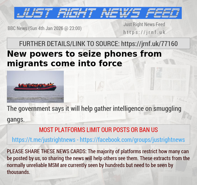 New powers to seize phones from migrants come into force