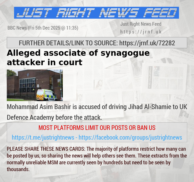 Alleged associate of synagogue attacker in court