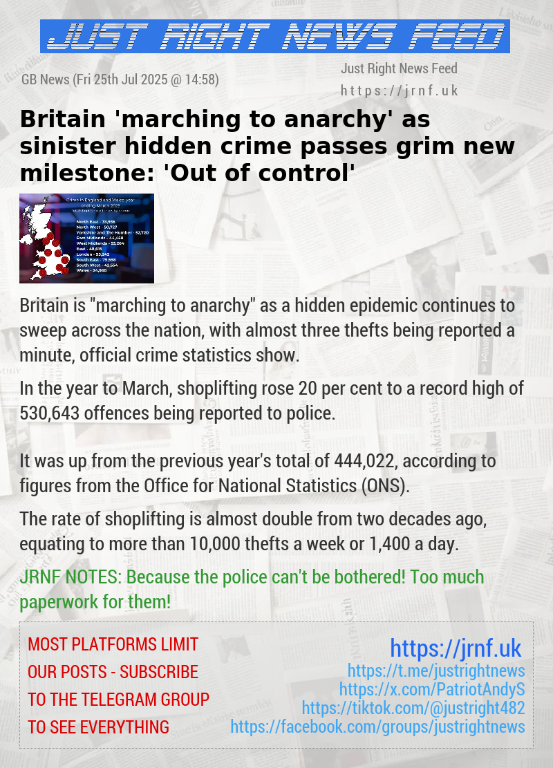 Britain ’marching to anarchy’ as sinister hidden crime passes grim new milestone: ’Out of control’