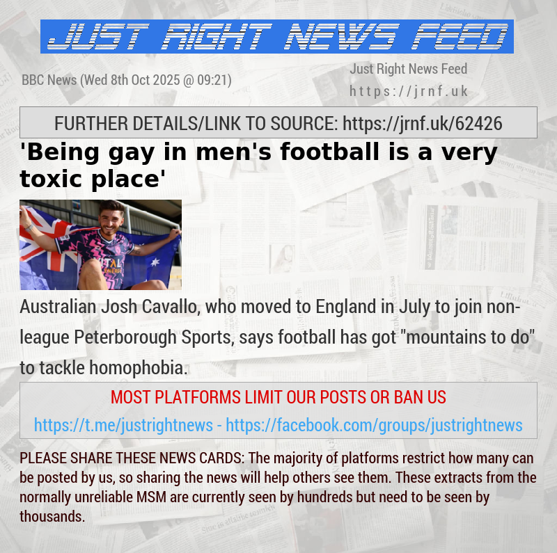 ’Being gay in men’s football is a very toxic place’