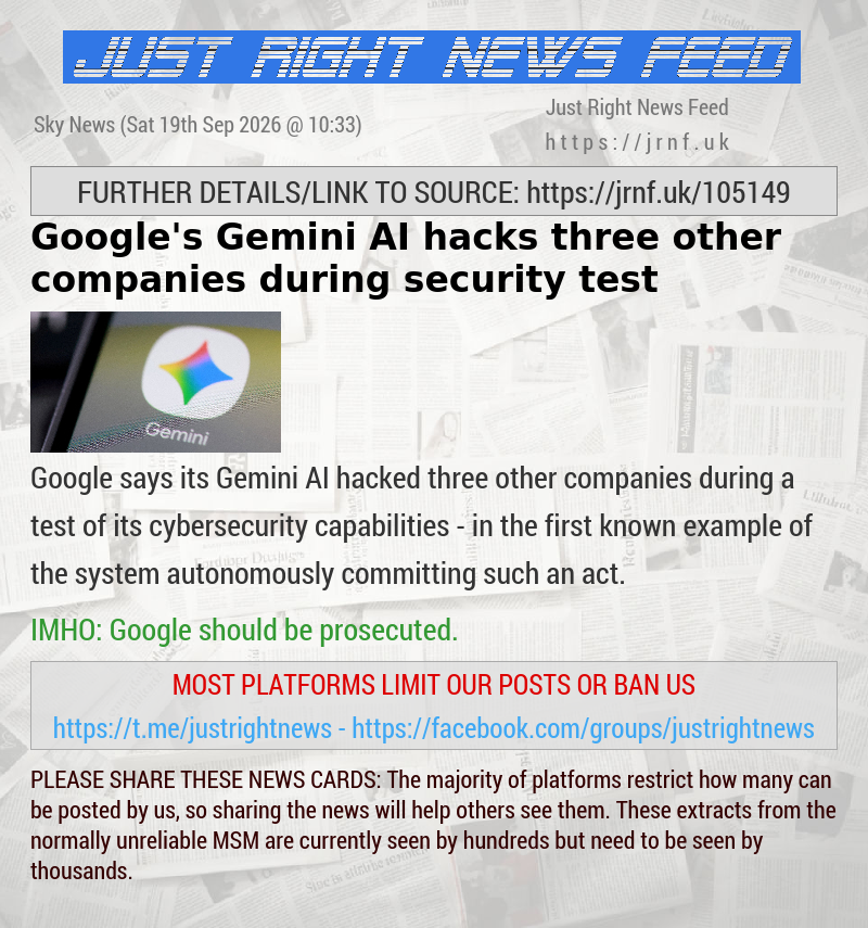 Google’s Gemini AI hacks three other companies during security test