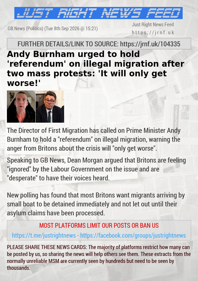 Andy Burnham urged to hold ’referendum’ on illegal migration after two mass protests: ’It will only get worse!’