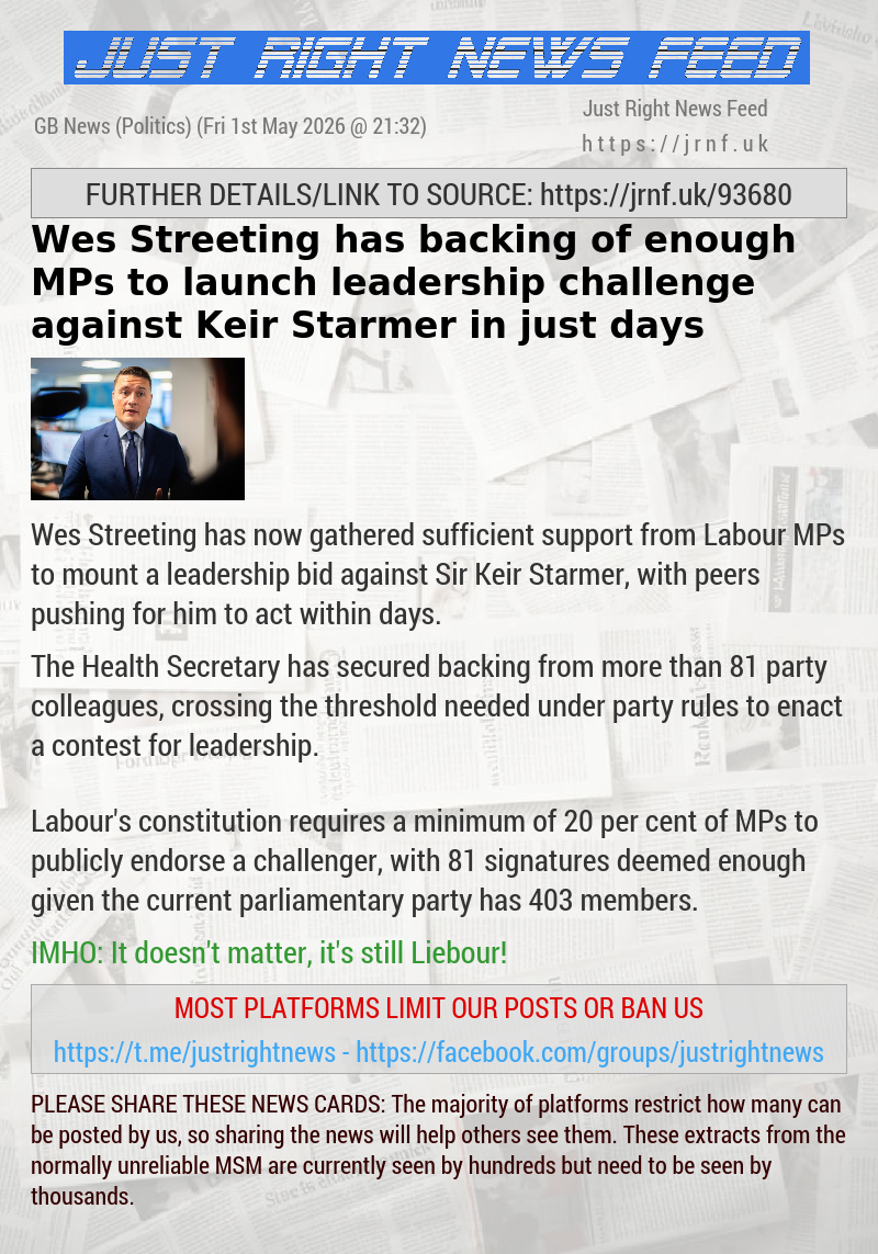 Wes Streeting has backing of enough MPs to launch leadership challenge against Keir Starmer in just days