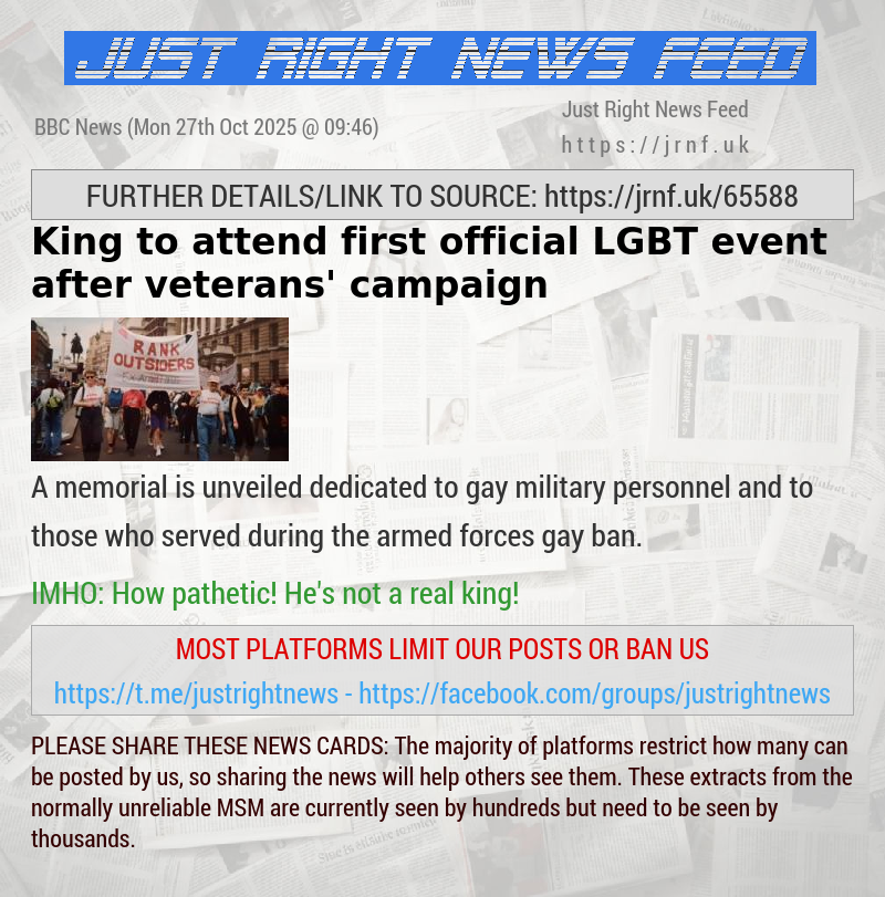King to attend first official LGBT event after veterans’ campaign