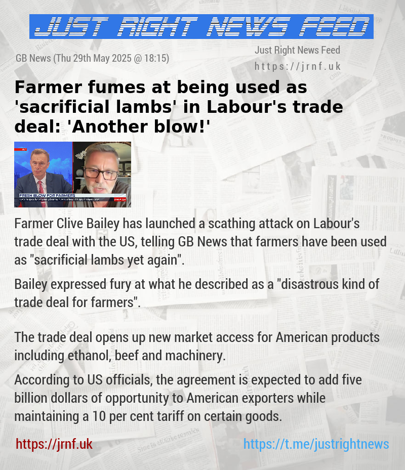 Farmer fumes at being used as ’sacrificial lambs’ in Labour’s trade deal: ’Another blow!’