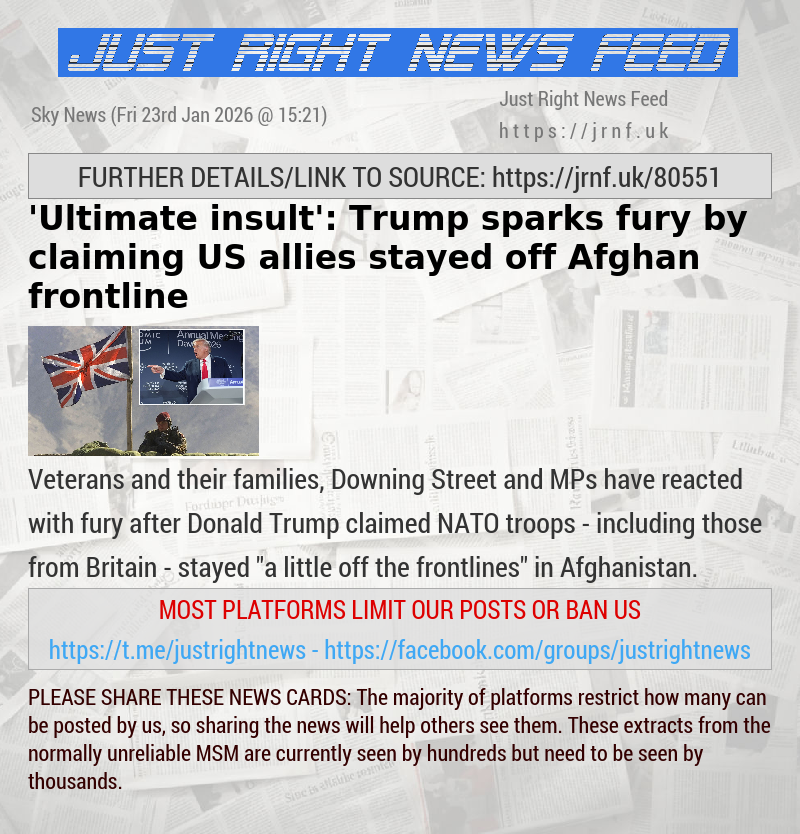 ’Ultimate insult’: Trump sparks fury by claiming US allies stayed off Afghan frontline