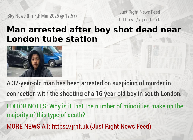 Man arrested after boy shot dead near London tube station