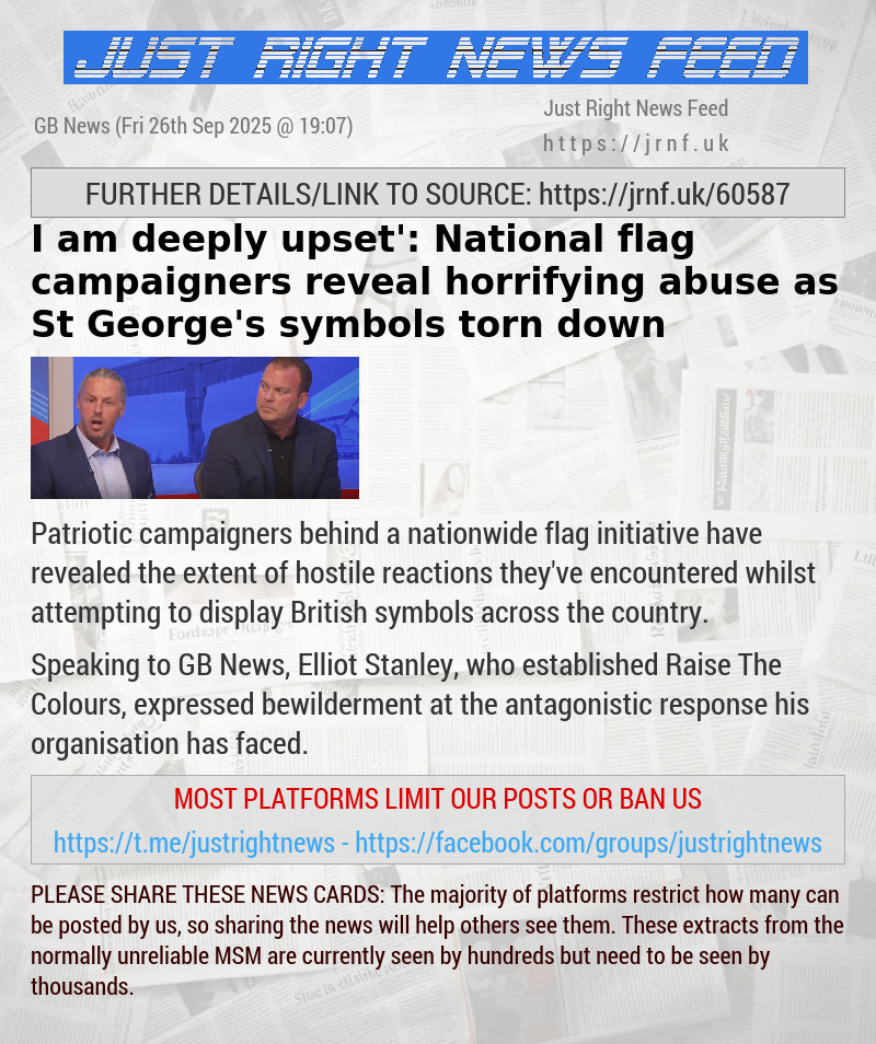 ‘I am deeply upset’: National flag campaigners reveal horrifying abuse as St George’s symbols torn down