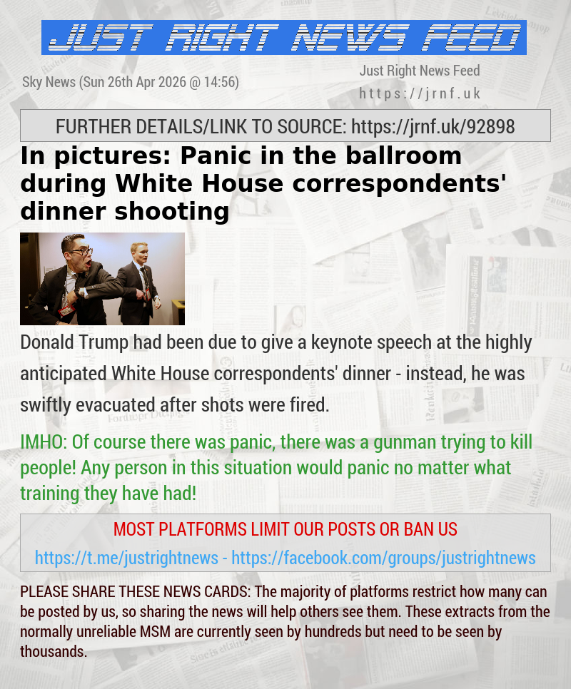 In pictures: Panic in the ballroom during White House correspondents’ dinner shooting