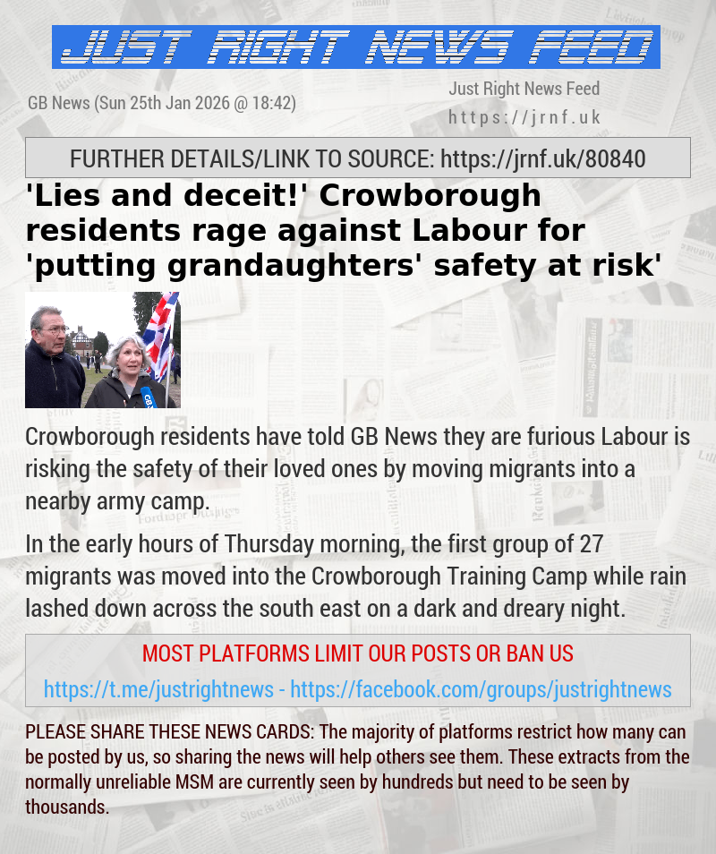 ’Lies and deceit!’ Crowborough residents rage against Labour for ’putting grandaughters’ safety at risk’