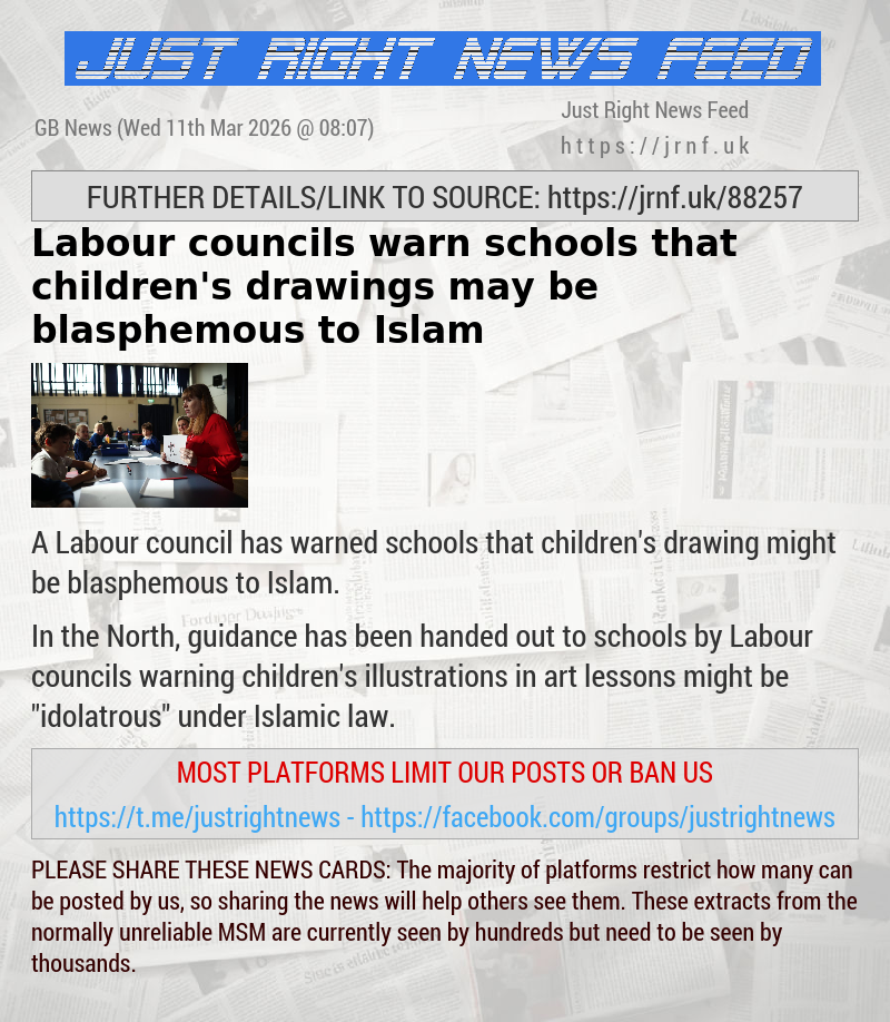 Labour councils warn schools that children’s drawings may be blasphemous to Islam