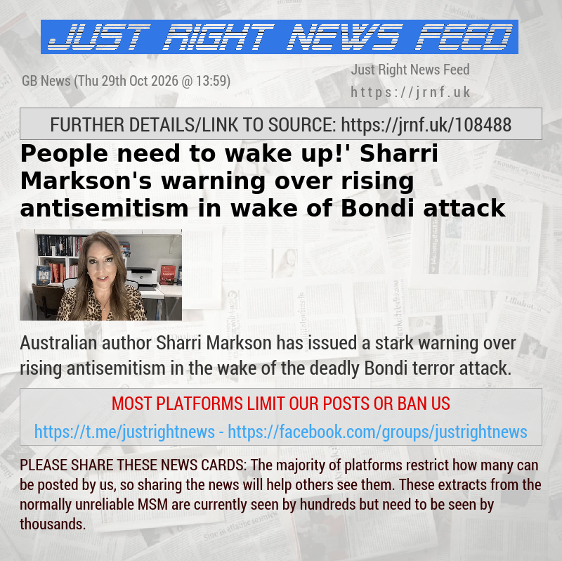 ‘People need to wake up!’ Sharri Markson’s warning over rising antisemitism in wake of Bondi attack