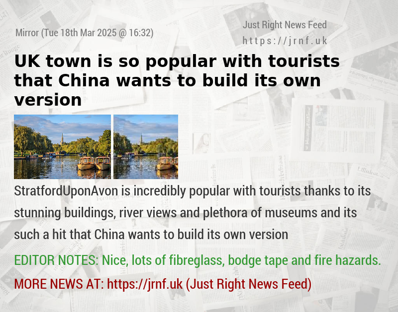 UK town is so popular with tourists that China wants to build its own version