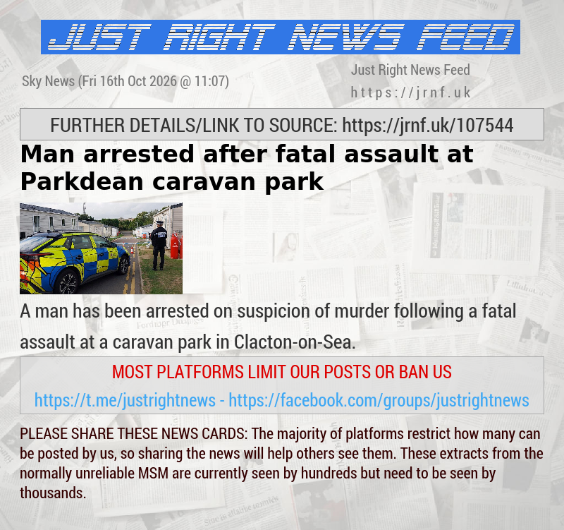 Man arrested after fatal assault at Parkdean caravan park