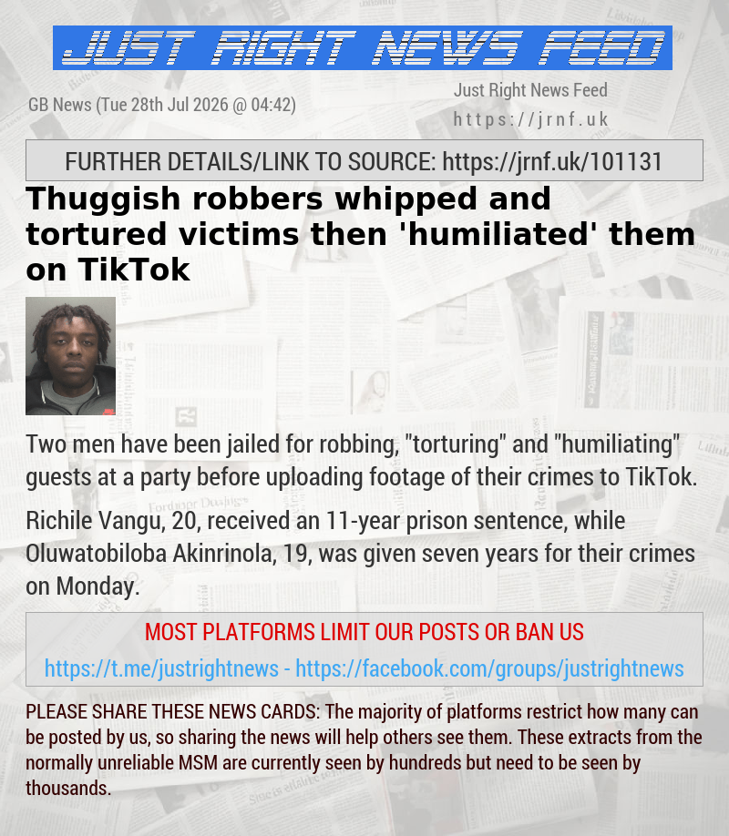 Thuggish robbers whipped and tortured victims then ’humiliated’ them on TikTok