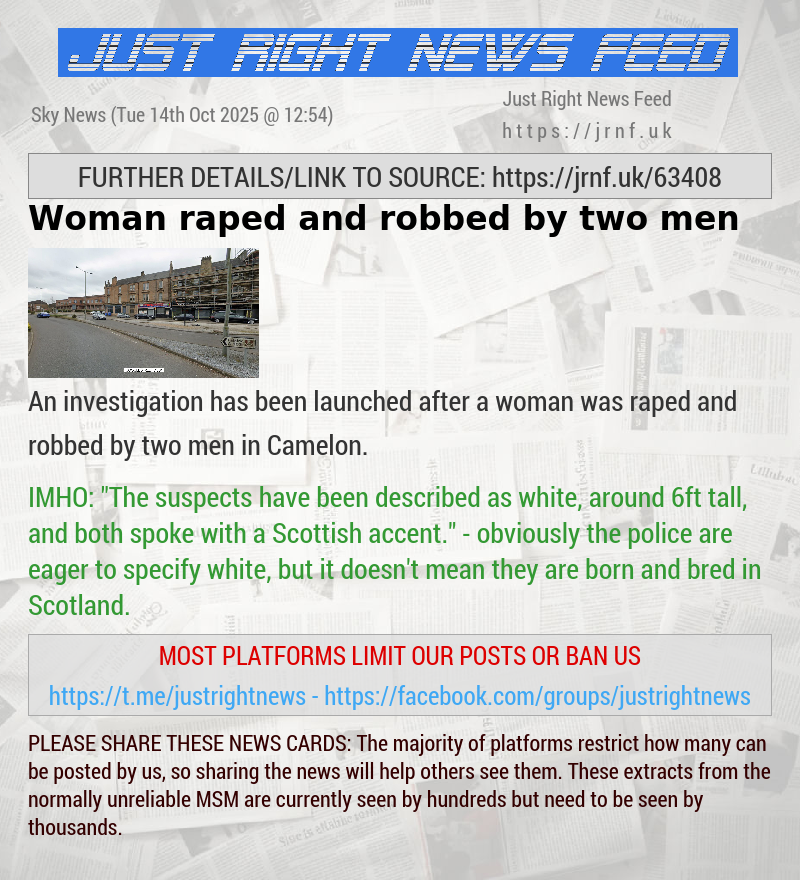 Woman raped and robbed by two men