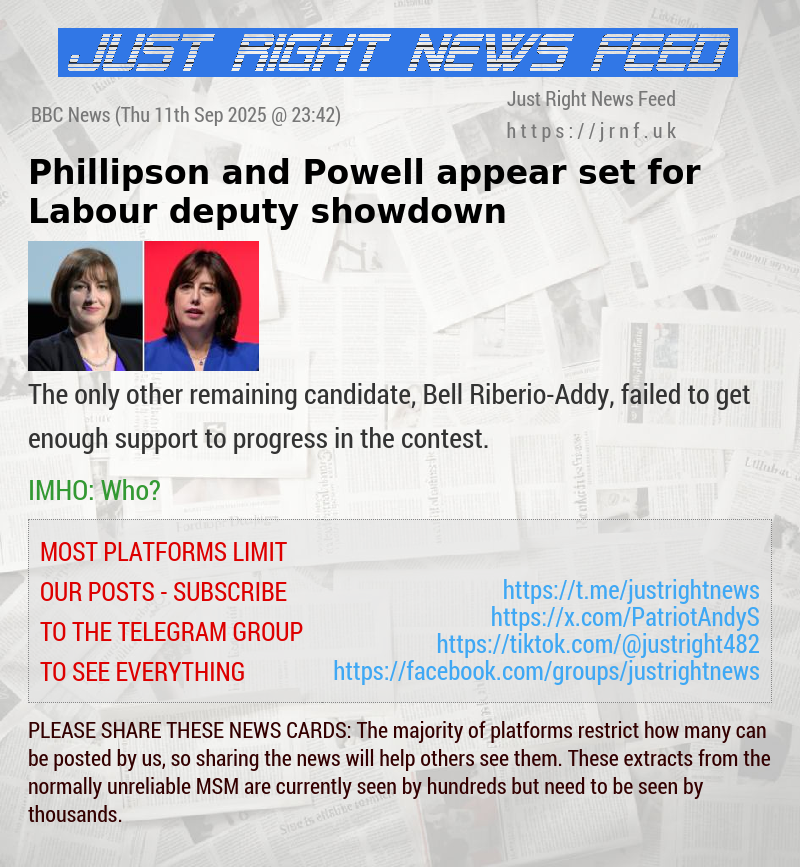 Phillipson and Powell appear set for Labour deputy showdown