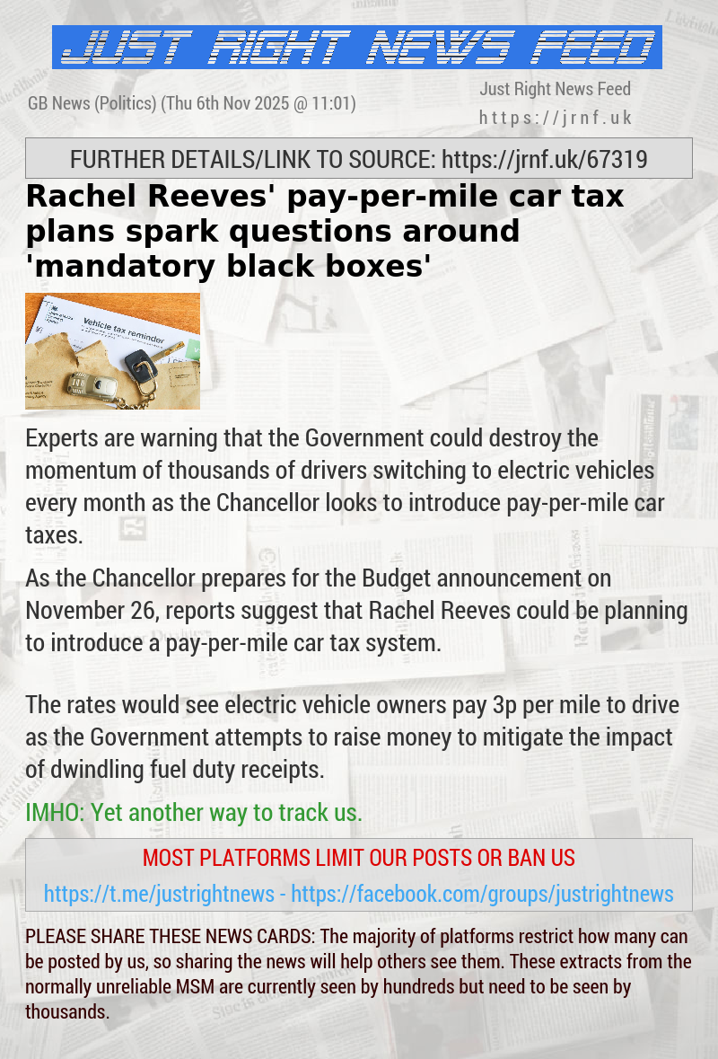 Rachel Reeves’ pay—per—mile car tax plans spark questions around ’mandatory black boxes’