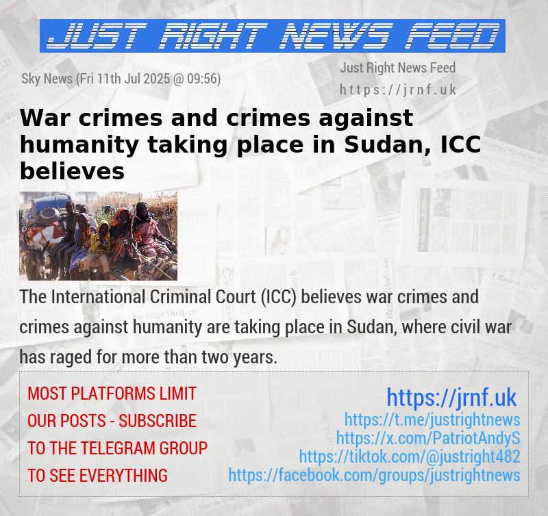 War crimes and crimes against humanity taking place in Sudan, ICC believes