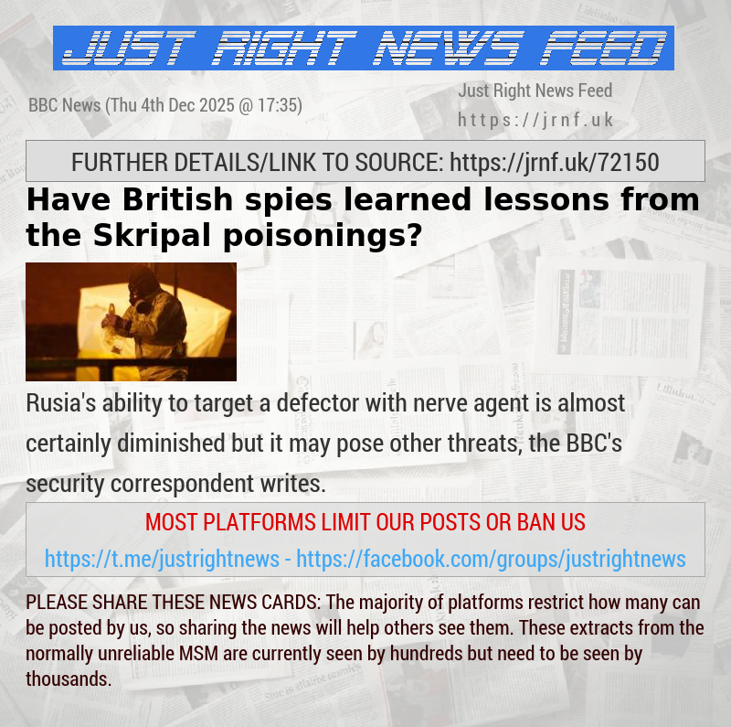Have British spies learned lessons from the Skripal poisonings?