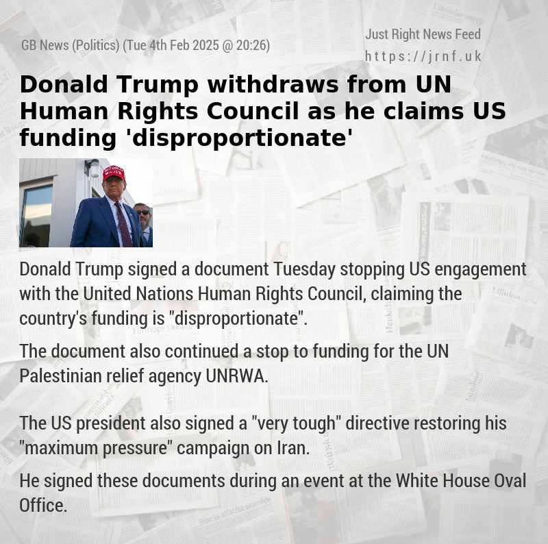 Donald Trump withdraws from UN Human Rights Council as he claims US funding ’disproportionate’