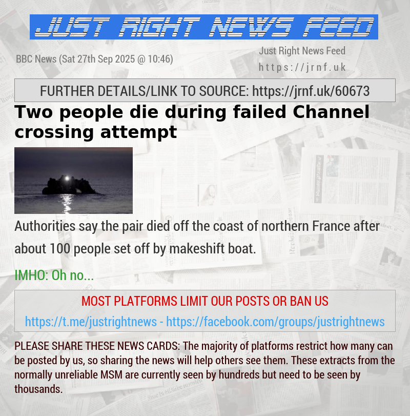 Two people die during failed Channel crossing attempt