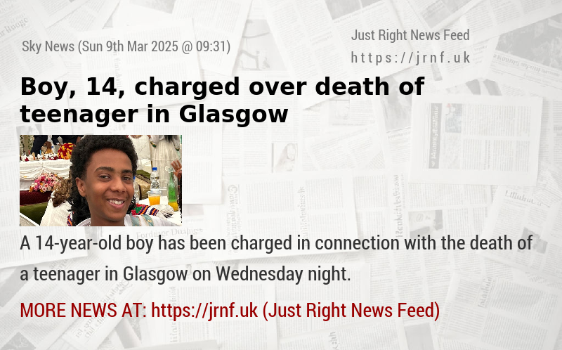 Boy, 14, charged over death of teenager in Glasgow